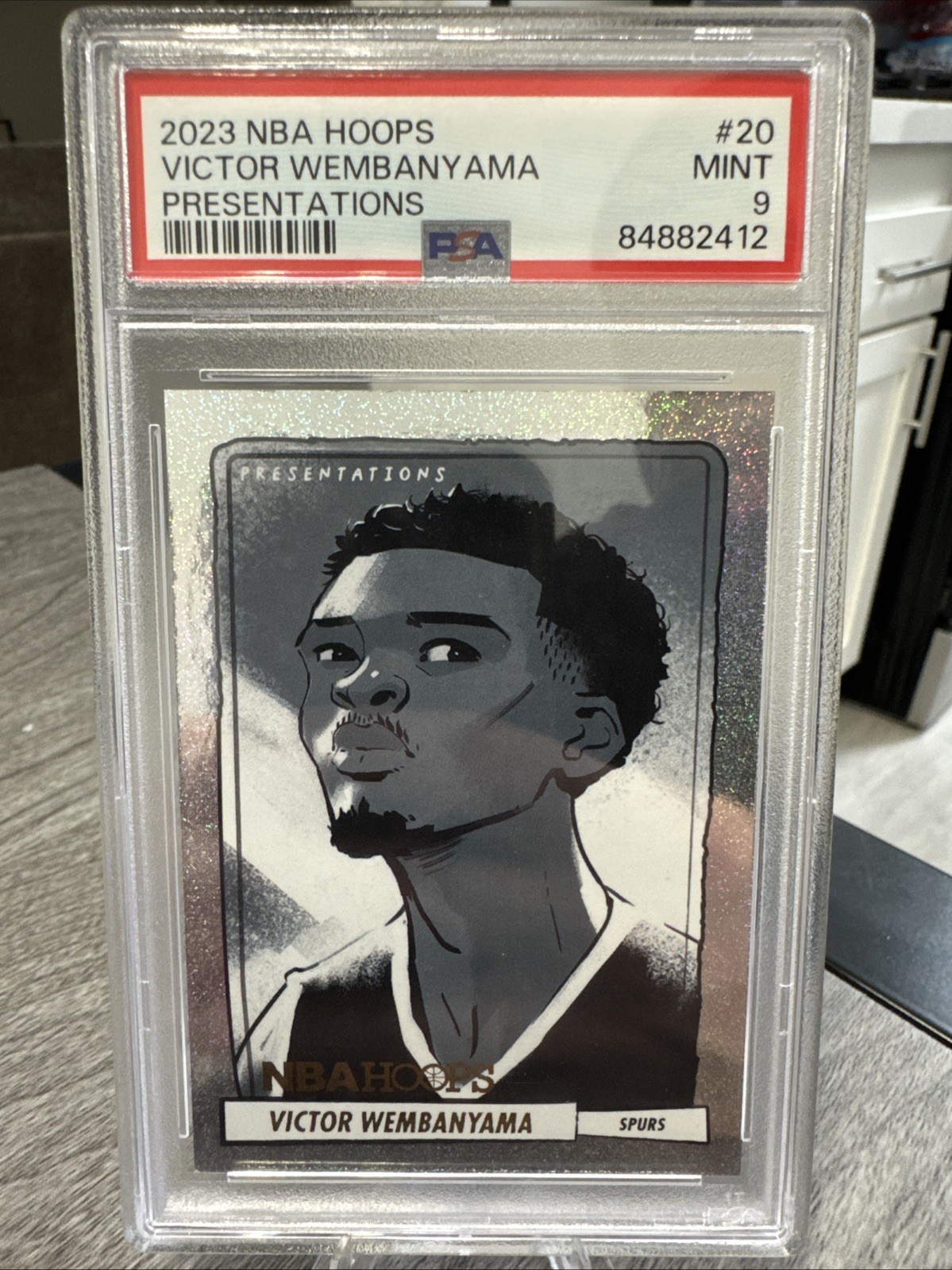 2023-24 Panini NBA HOOPS Presentations Victor Wembanyama #20 (RC) PSA 9