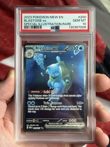 Blastoise EX #200/165 Scarlet & Violet 151 Special Illustration Rare PSA 10