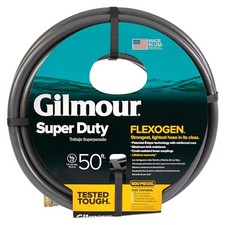 Gilmour Flexogen 5/8 in x 50 ft Garden Hose, Heavy Duty Water Hose, Flexible