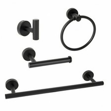 4 Teile Handtuchstangen Set mit Handtuchring Korrosionsbest&auml;ndig Handtuchring