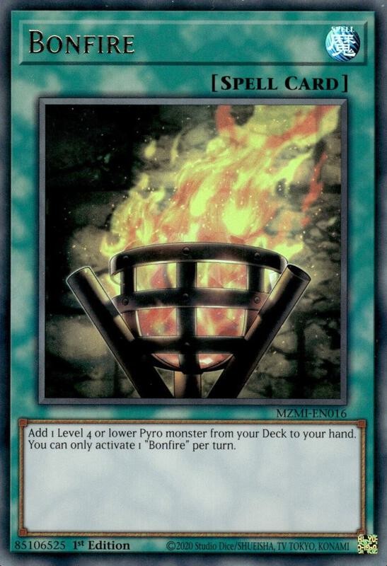 Yu-Gi-Oh Card - MZMI-EN016 - BONFIRE (ultra rare holo) - NM/Mint