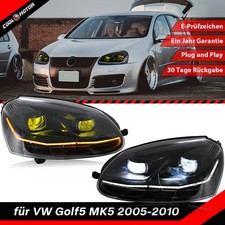 LH+RH Goldenes Eye LED Scheinwerfer DRL für VW Golf5 MK5 2005-2010 Frontleuchte