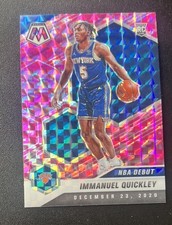 Immanuel Quickley 2020-21 Panini Mosaic NBA Debut Camo Pink Prizm RC #277 j48 