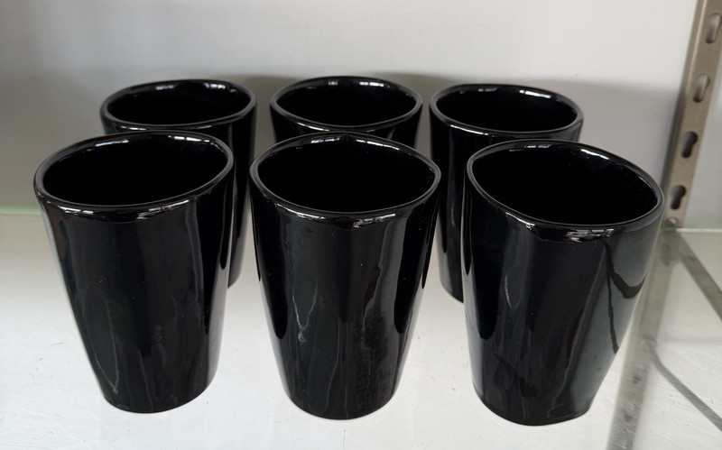 Frankoma 5L Set Of 7 Tall Tumblers.  Mint Condition.  New.