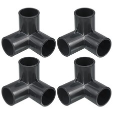 4Pcs 25mm ID U-PVC Pipe Fittings 3 Way Elbow Side Outlet Tee Pipe Connector