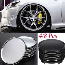 48pcs Universal Chrome Car Wheel Center Cap Tyre Rim Hub Abs Plastic Cover 2.5