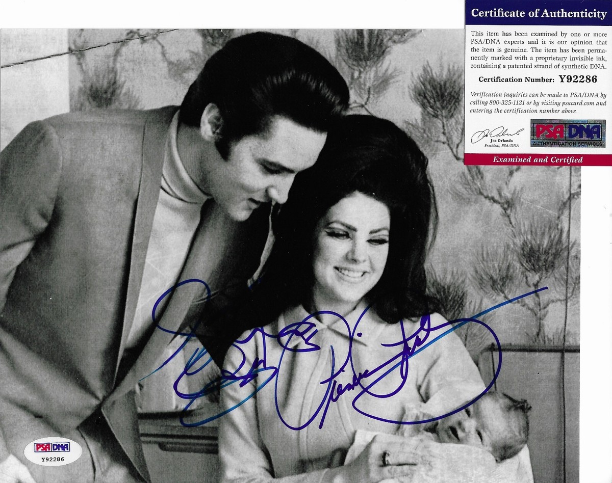 Priscilla Chan サイン入りポスター Lisa Marie Presley Priscilla Dual Signed 8x10 Photo Autographed
