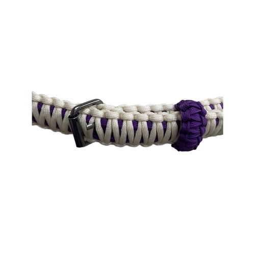 Ladies Belt Purple White Rope Quirky Waist Buckle Womens Waistband Braid Boho - Picture 11 of 13