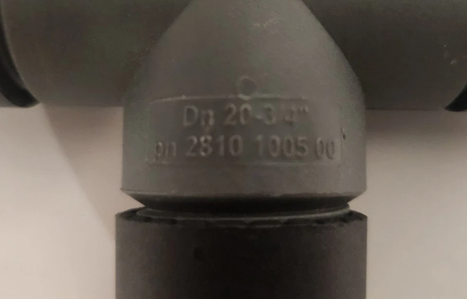 AIRNET 2810100500 PF Series Equal Tee  3/4" / 20MM Compression Fitting  - Image 2 of 4