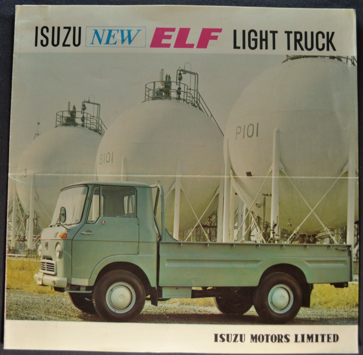 1964 Isuzu Elf Light Pickup Truck Sales Brochure Folder Excellent