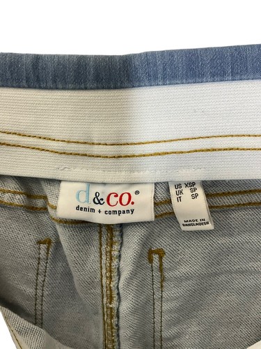 Denim & Co. Jeggings maglia comoda pull-on A398035 lavaggio leggero petite taglia XS NUOVO - Foto 4 di 7