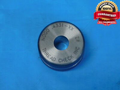 .4331 CLASS XX MASTER PLAIN BORE RING GAGE .4375 -.0044 UNDERSIZE 7/16 11 mm