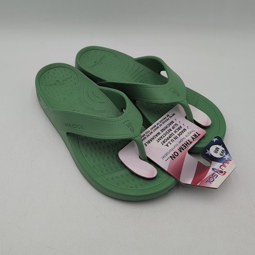 NUU SOL CASCADE Flip Flop Thong Sandals Sage Green Women's 9 Men's 8 NUUSOL