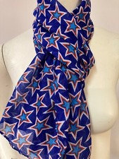 SCARF Stars USA Patriotic Red White Blue 4th of July 62 x 14
