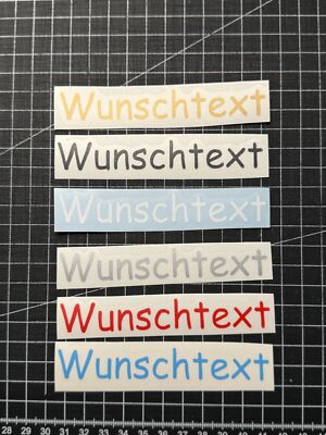 3x Aufkleber / Sticker - Wunschtext - Grösse L - Comic Sans - Auto / Mo / MTB