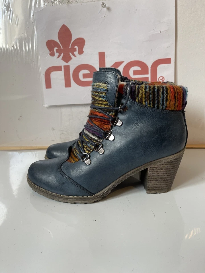 Rieker Lined Leather Ankle Boots Size UK 6 EU 39 * - image 4 of 4