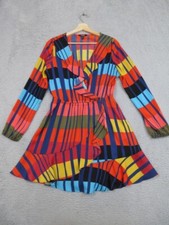 Express Dress Women M Multicolor Colorblock Bold Glamour Dopamine Indie Dressing