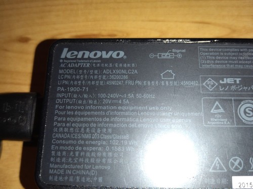 ✅Original Lenovo Laptop Ladegerät ADLX90NCC3A 90W ADLX90NLC3A 20 V 4,5A
