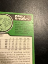 #30 Fred downtown Brown Seattle supersonics 1977-78. Topps Cb14-2