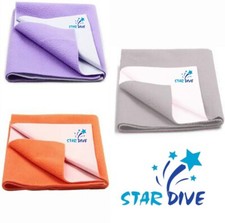 Baby Dry Sheet Orange  Grey Baby Bed Protecting Water Absorbing Sheet For  6 Mo