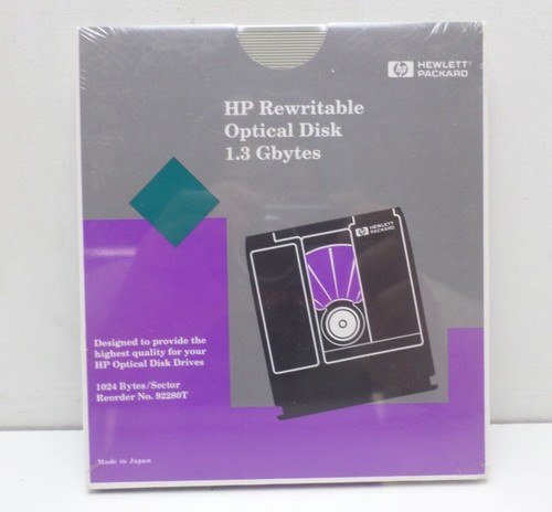HP 92280T - HP OPTICAL 1.3 GB Rewritable MO Disk 1024 bps (NEW SEALED)