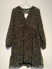 Zara Floral Print Chiffon Dress Size S