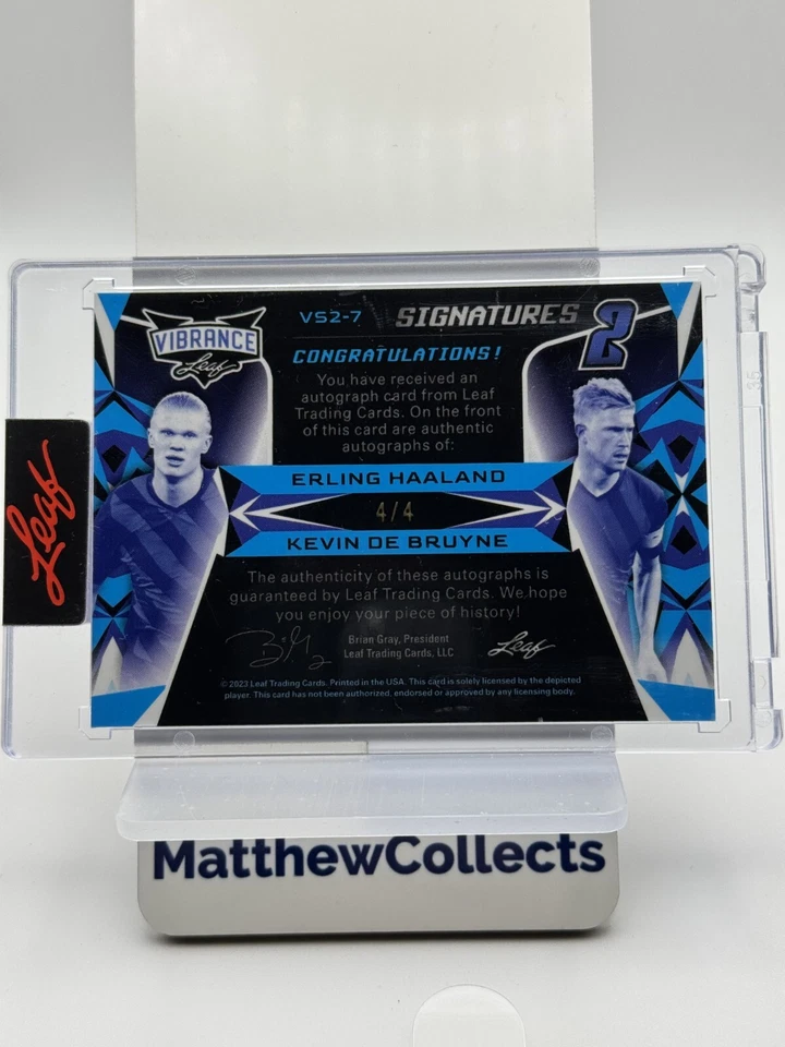 Hoja Vibrance 2023 Erling Haaland/Kevin De Bruyne doble automático/4 Foto 2 de 2