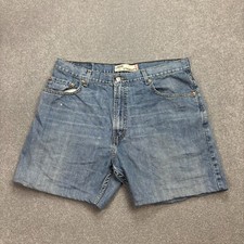 Levis Denim Shorts Adult Waist 36 Blue Jorts 569 Loose Dad Y2K Wash Red Tab Mens