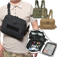 Tactical Chest Pack Bag Molle EDC Pouch Bag with CCW Compartment Fishing Hunting