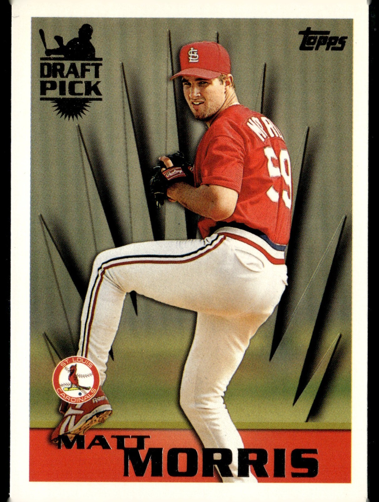 1996 Topps baseball Draft Pick #232 MATT MORRIS St. Louis Cardinals RC E8