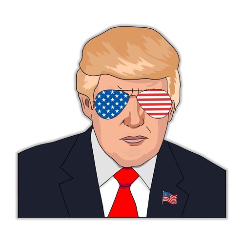 Set Di 10 Adesivi Sigillo "Donald Trump 2024 Presidente" - Sticker Campagna MAGA, Slogan "Let's Make America Great Again