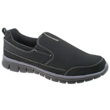 BOYS MENS DEK NEPTUNE SUPER LIGHTWEIGHT MEMORY FOAM BLACK SLIP ON SHOES T875A KD