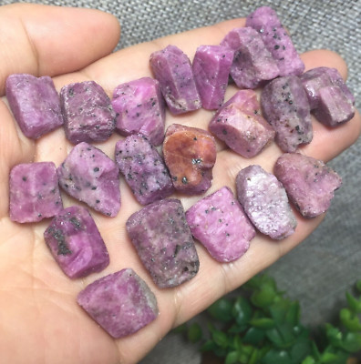 100g 20pcs Natural Red Corundum Ruby Crystal Rough Mineral Specimen  81