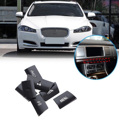 Black Alloy Center Multimedia Button Sticker trim For Jaguar XF 12-2015 - Picture 11 of 17