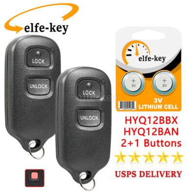 2 For Toyota Highlander Prius RAV4 Celica Remote Key Fob 3 Button 2001 2002 2003
