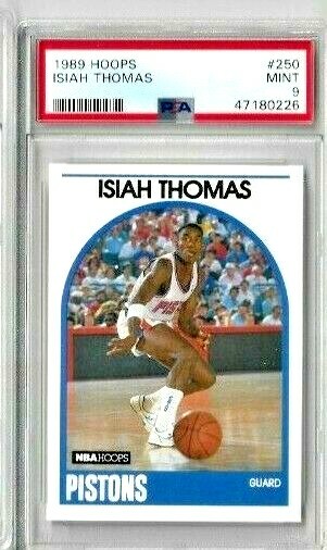 1989 HOOPS #250 ISIAH THOMAS PISTONS PSA 9