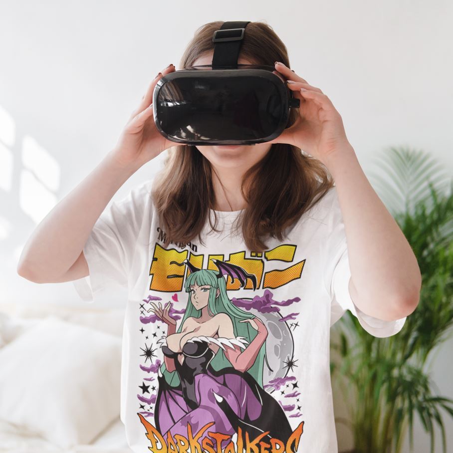 Morrigan Aensland T-shir Darkstalkers Shirt Girl Anime Waifu Gift