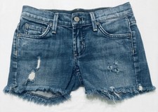 James Jeans Womens Size 24 Cutoff Denim Shorts Limited Edition Embellished Boho