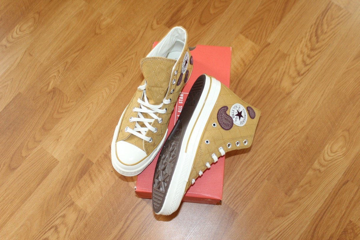 Converse Chuck 70 Hi Crafted Patches Brown Sneakers Men\'s Size 9 NEW Sky High Farm: Converse Chuck 70 Hi Sneakers (Beige) | DSMNY  main image 4