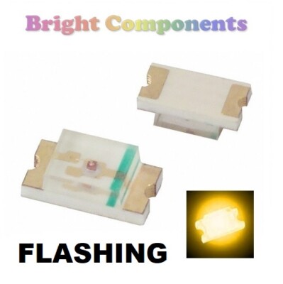 Led Flash Yellow 10 x 0805 Flashing Yellow LED (SMD) - Ultra Bright - UK Seller | eBay UK
