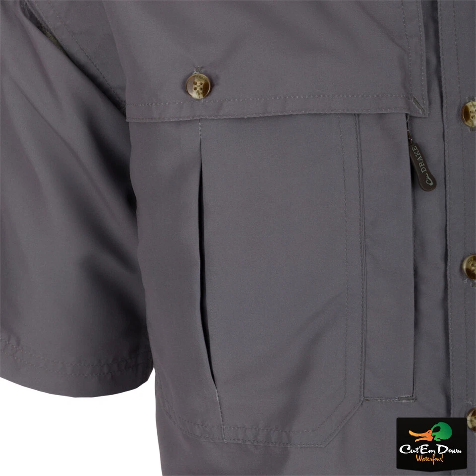 NEW DRAKE WATERFOWL SOLID WINGSHOOTER'S SHIRT S/S - Image 3 of 4