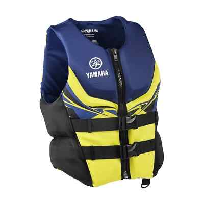 YAMAHA Neoprene PFD/Life Vest Blue/Yellow #MAR-22VNE-BL - Various Sizes