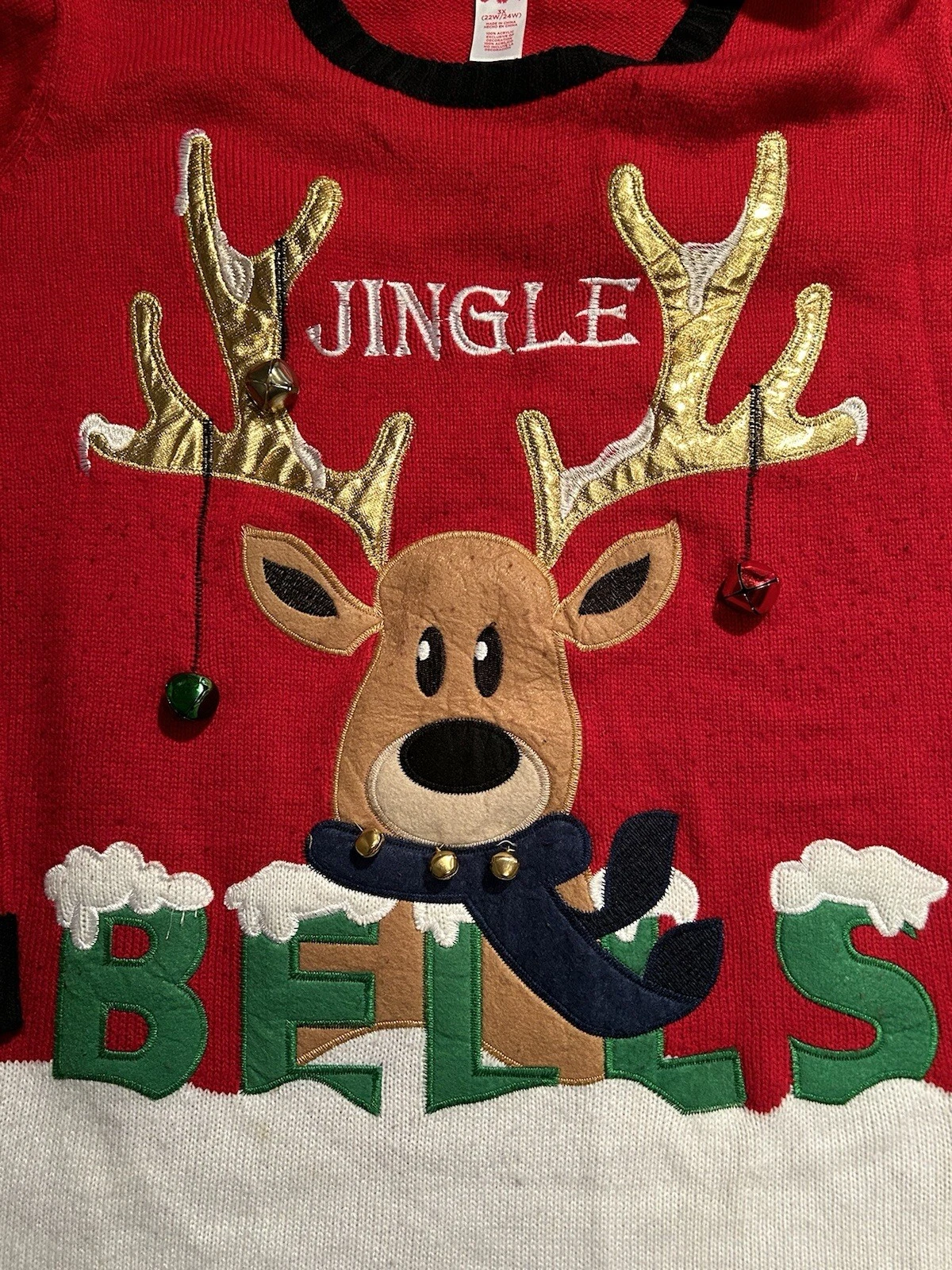 Rudolph Red Nosed Reindeer Ugly Christmas Sweater XL *READ*