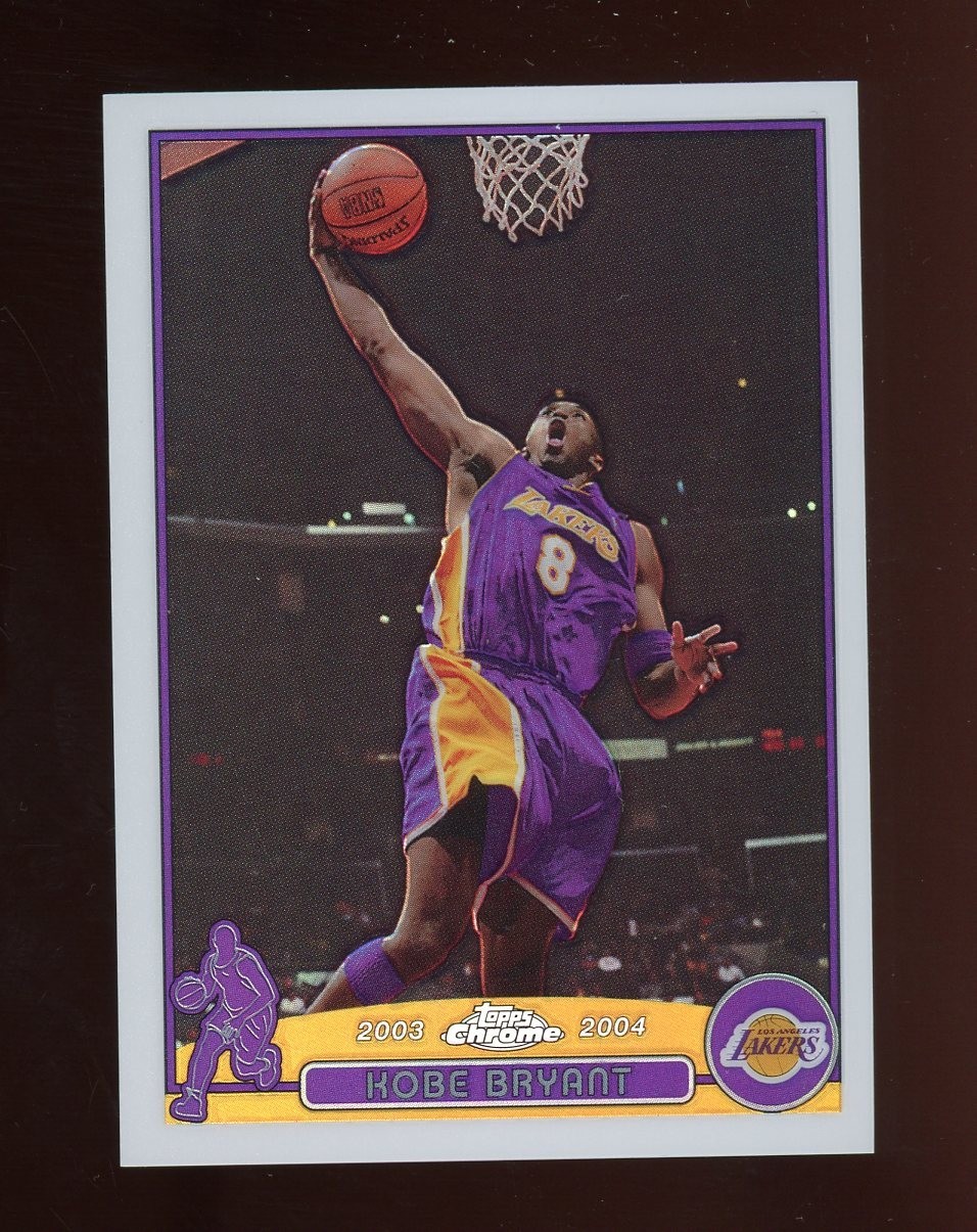 2003-04 Topps Chrome Refractor #36 Kobe Bryant Los Angeles Lakers HOF
