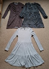 Womens long sleeved fit & flare style dresses bundle size 10/M George / Shein