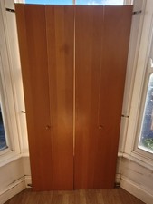 Wardrobe bi-fold doors: Ikea PAX, beech effect, 50x195 cm with handles & hinges