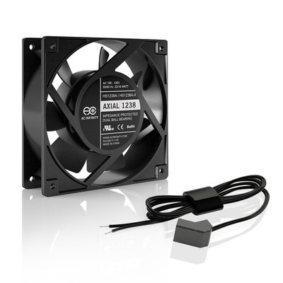 AC Infinity AXIAL 1238W, Muffin Single 120 x 120 x 38 mm, Hard Wire, Black 