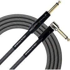 Kirlin Premium Plus Straight to Right Angle Instrument Cable, Carbon Gray 20 ft.