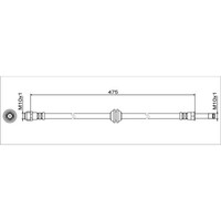 Metzger 4111773 Bremsschlauch FüR Mercedes Benz Vito Mixto Marco Polo Evito
