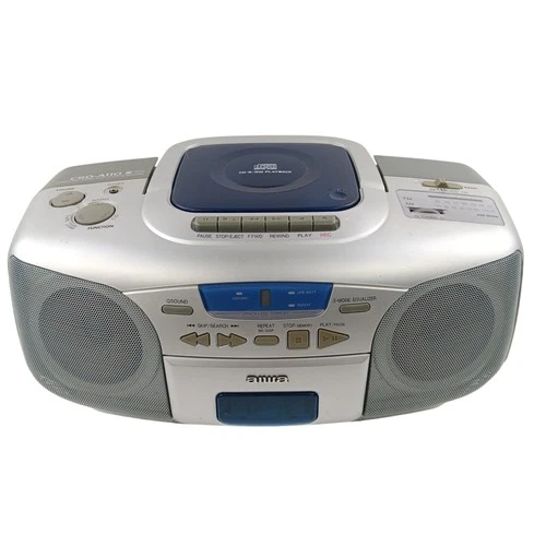 Vintage Aiwa CSD-A110 CD Stereo Radio Cassette Recorder Boombox Silver AM FM